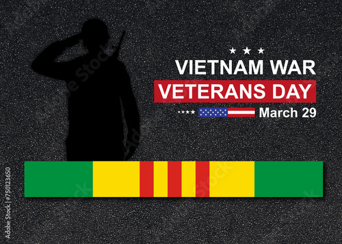 Bild auf Leinwand Vietnam war veterans day background. March 29