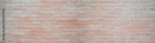 Abstract pink white colored painted damaged rustic brick wall brickwork stonework masonry wallpaper, texture background banner panorama, seamless pattern