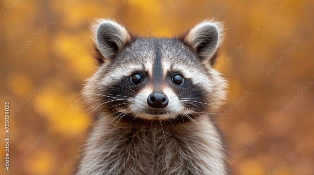Cute and Beautiful Raccoon in Sharply Focused Portrait Generative AI