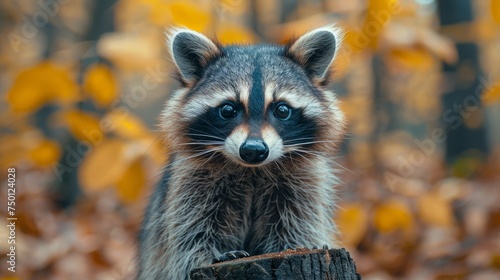 Cute and Beautiful Raccoon in Sharply Focused Portrait Generative AI