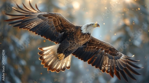 Magical Fairy Eagle: Symbol of Freedom and Human Enhancement Generative AI