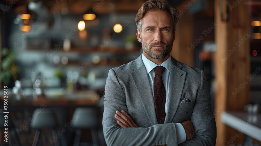 Fototapeta premium A Successful Businessman Portrait Generative AI