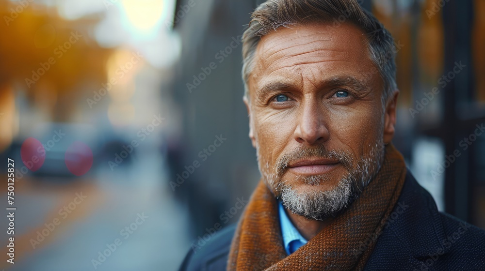 Fototapeta premium A Successful Businessman Portrait Generative AI