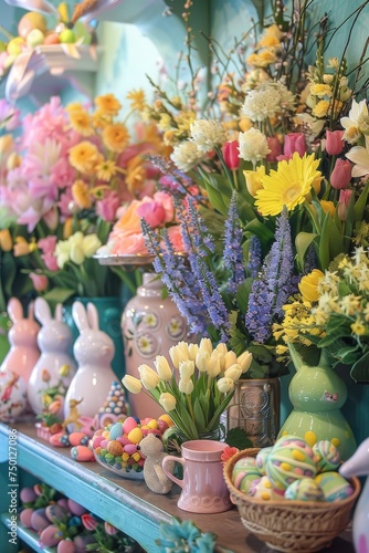 Wallpaper Mural A Serene Journey Down the Pastel Easter Decorations Aisle, Where Every Turn Unveils a New Springtime Delight Torontodigital.ca