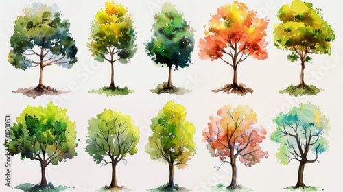 Hand-Drawn Tree Collection for Forest Art Generative AI