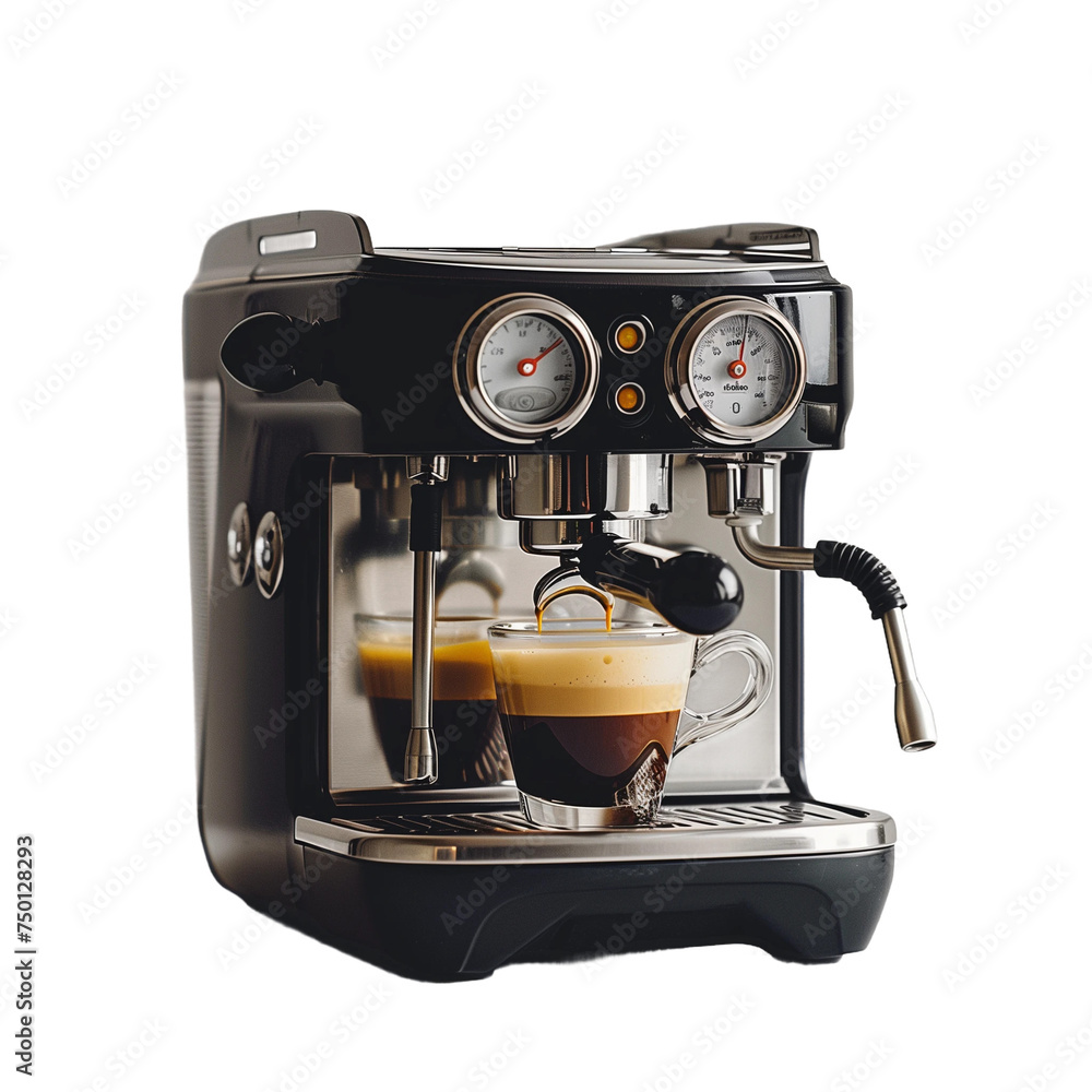 Espresso machine on transparent background Espresso machine on transparent background