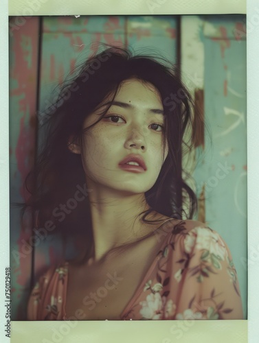 Vintage photos of beautiful Asian women from the past exude a nostalgic, old-school vibe with serene colors reminiscent of Polaroid images.