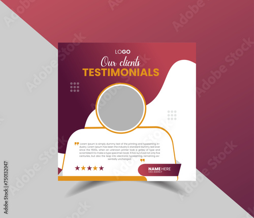 presentation modern layout business testimonials design premium illustrator 