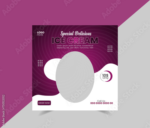 special ice cream presentation design modern layout illustrator 