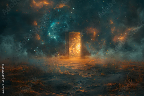 an open door beyond which is another world, freedom or opportunity.
 photo