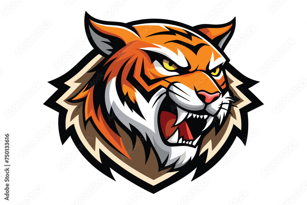 Angry Tiger logo Vector Illustration