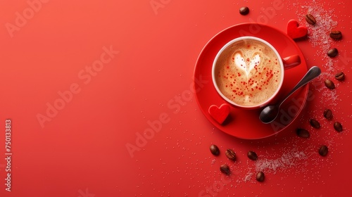 Cappuccino With Heart Design on Saucer