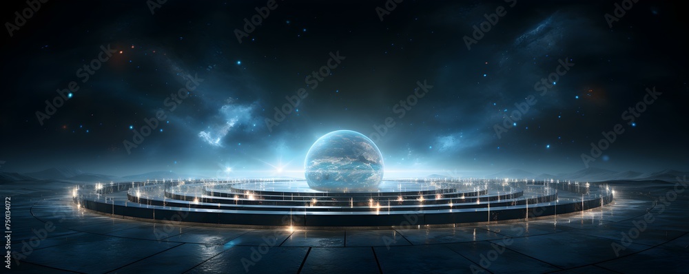 Immersive space background with nebula stars and HDRI spherical ...
