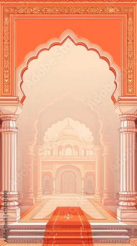 indian wedding arch background, wedding invitations and ecard