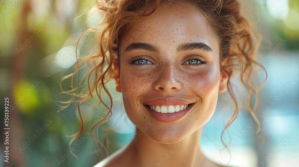 Portrait of a beautiful young red-haired woman. Ai generative Portrait of a beautiful young red-haired woman. Ai generative