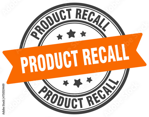 product recall stamp. product recall label on transparent background. round sign