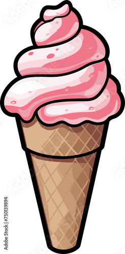 Ice cream clipart design illustration