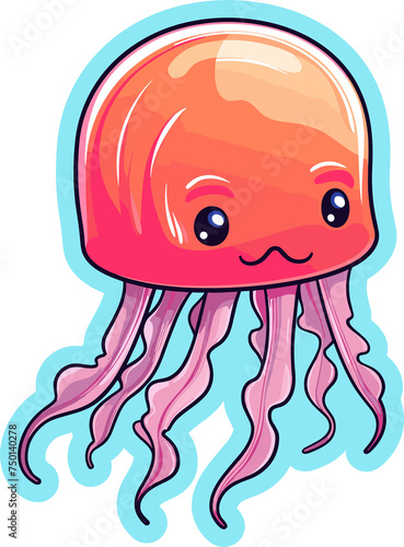 Jelly fish clipart design illustration