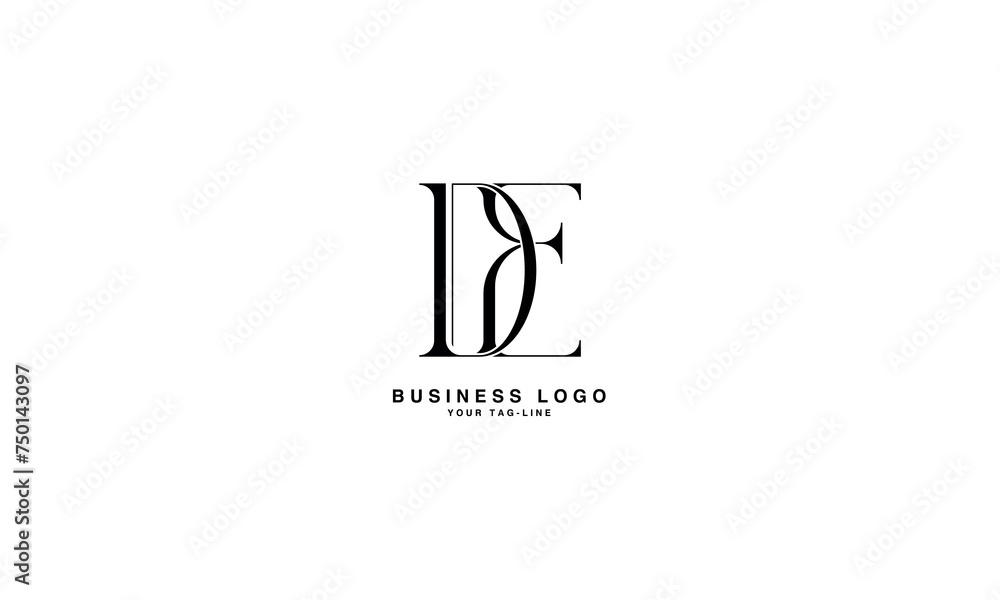 DE, ED, D, E, Abstract Letters Logo monogram DE, ED, D, E, Abstract Letters Logo monogram