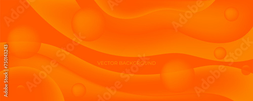Orange and Yellow Background With Bubbles