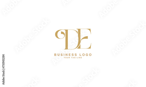 Bild auf Leinwand DE, ED, D, E, Abstract Letters Logo monogram