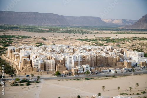 Yemen Shibam view on a sunny winter day
