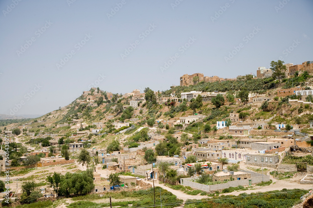 Yemen landscape on a sunny winter day