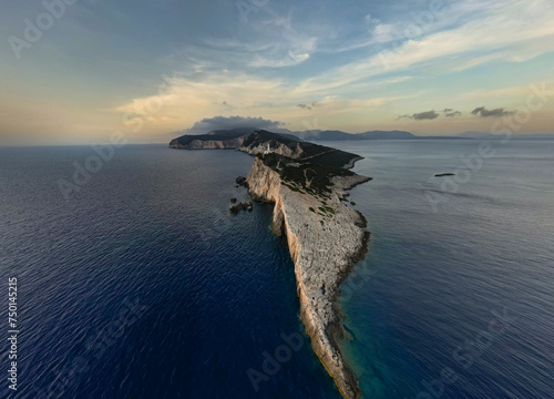 Lighthouse Faros on cape Lefkatas, Lefkada island, Greece photo