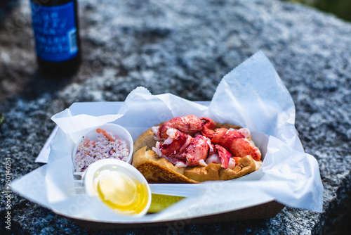 A Lobster Roll with Slaw