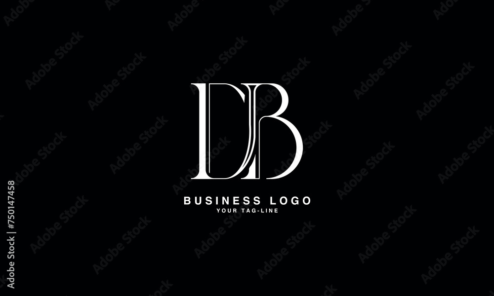 DB, BD, D, B, Abstract Letters Logo monogram