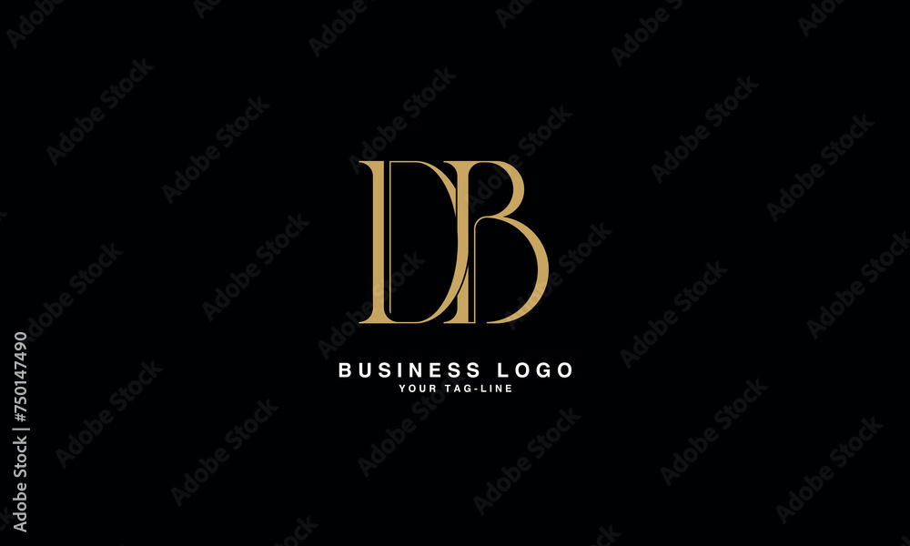 DB, BD, D, B, Abstract Letters Logo monogram DB, BD, D, B, Abstract Letters Logo monogram