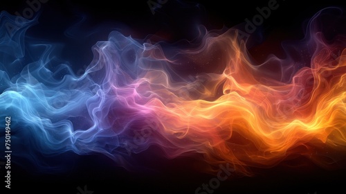 a group of different colored smokes on a black background with a black background and a red, orange, blue, yellow, and pink smoke.