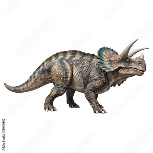 Dinosaur triceratops Isolated on Transparent Background PNG Generative AI © mooxlabs