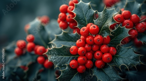  a close up of a bunch of red berries on a green leafy plant with green leaves and red berries on the top of the leaves of the plant and red berries on the top of the plant.