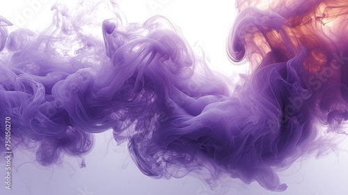  a lot of purple smoke floating in the air on a white background with a light reflection on the bottom of the image and the bottom of the smoke in the bottom of the photo.
