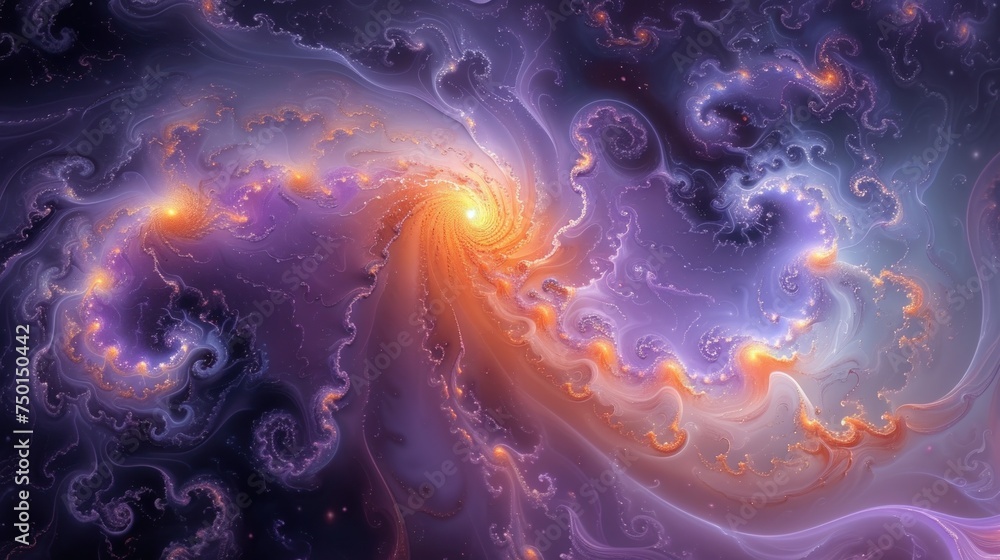 a computer generated image of a swirly orange and blue swirl in the center of a blue and purple background. a computer generated image of a swirly orange and blue swirl in the center of a blue and purple background.