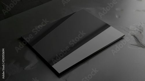 Blank identity sign displayed against a black background for use as a mockup photo