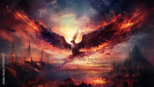fantasy a mythical phoenix photo