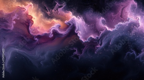 an image of a space scene with a purple and blue swirl on the left side of the image and a red and purple swirl on the right side of the image on the right side of the left side of the image.