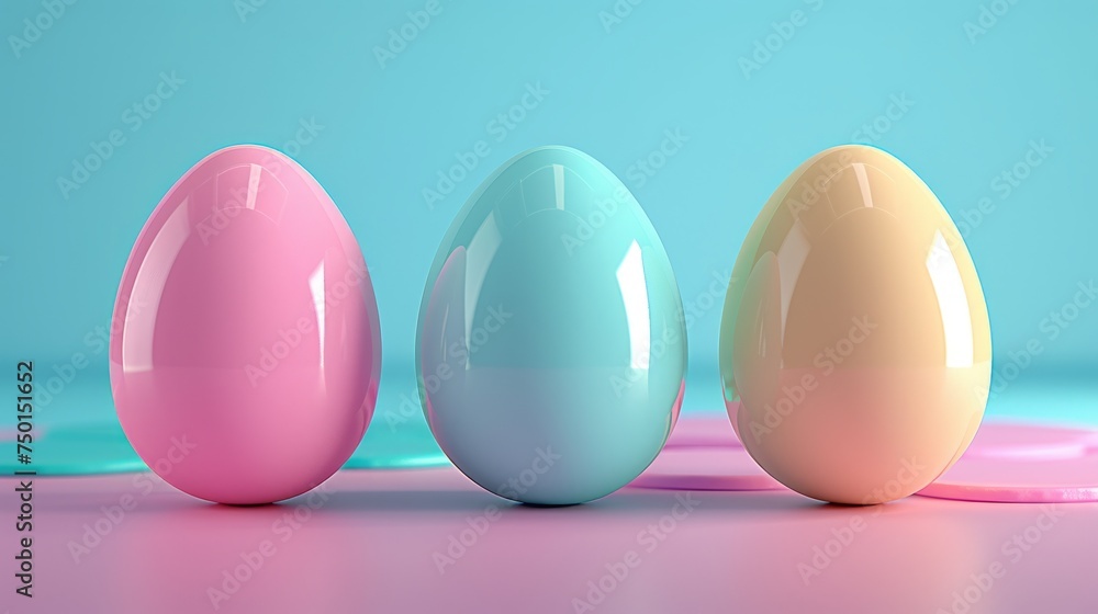 Composition of 3D Easter eggs. Easter background concept. Composition of 3D Easter eggs. Easter background concept.