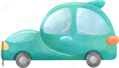 Cartoon car, illustration, isolated on white background
