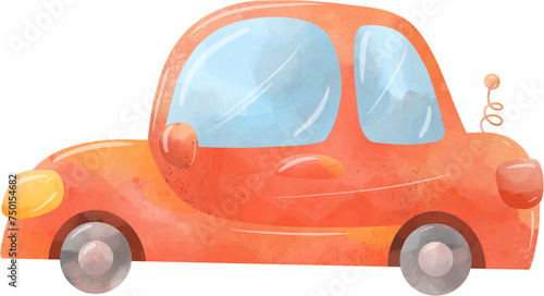 Cartoon car, illustration, isolated on white background