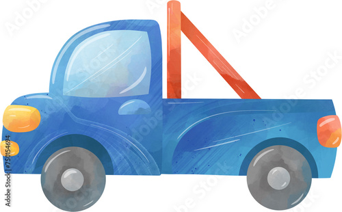 Cartoon car, illustration, isolated on white background