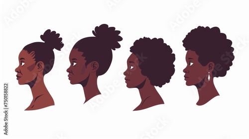 African Woman's Ageing Journey: Side Profile of a Child and Adult Generative AI