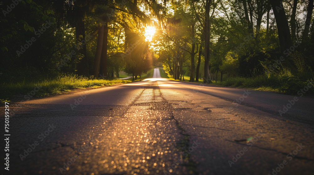 Fototapeta premium sunset on the road