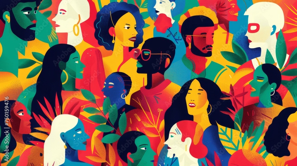 Embracing Diversity: The Artistic Tapestry of Social Inclusion Illustration Generative AI