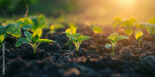 little fresh pepper seeds sprout seedlingstwo weeks after seeding 