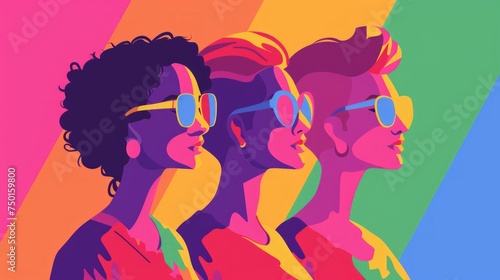 Pride LGBT Icon Illustration Generative AI