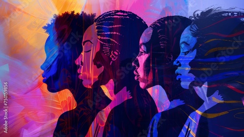 Illustration of Social and Racial Inclusion  Highlighting Harmony through AI Generative Art Generative AI
