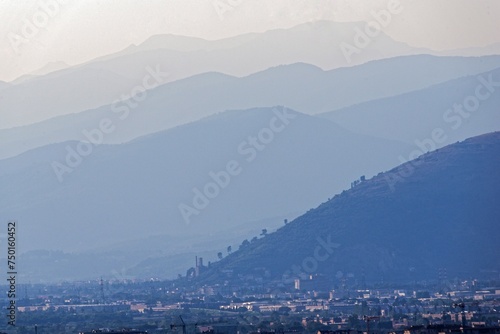Panorama of the mountains surrounding Firenze